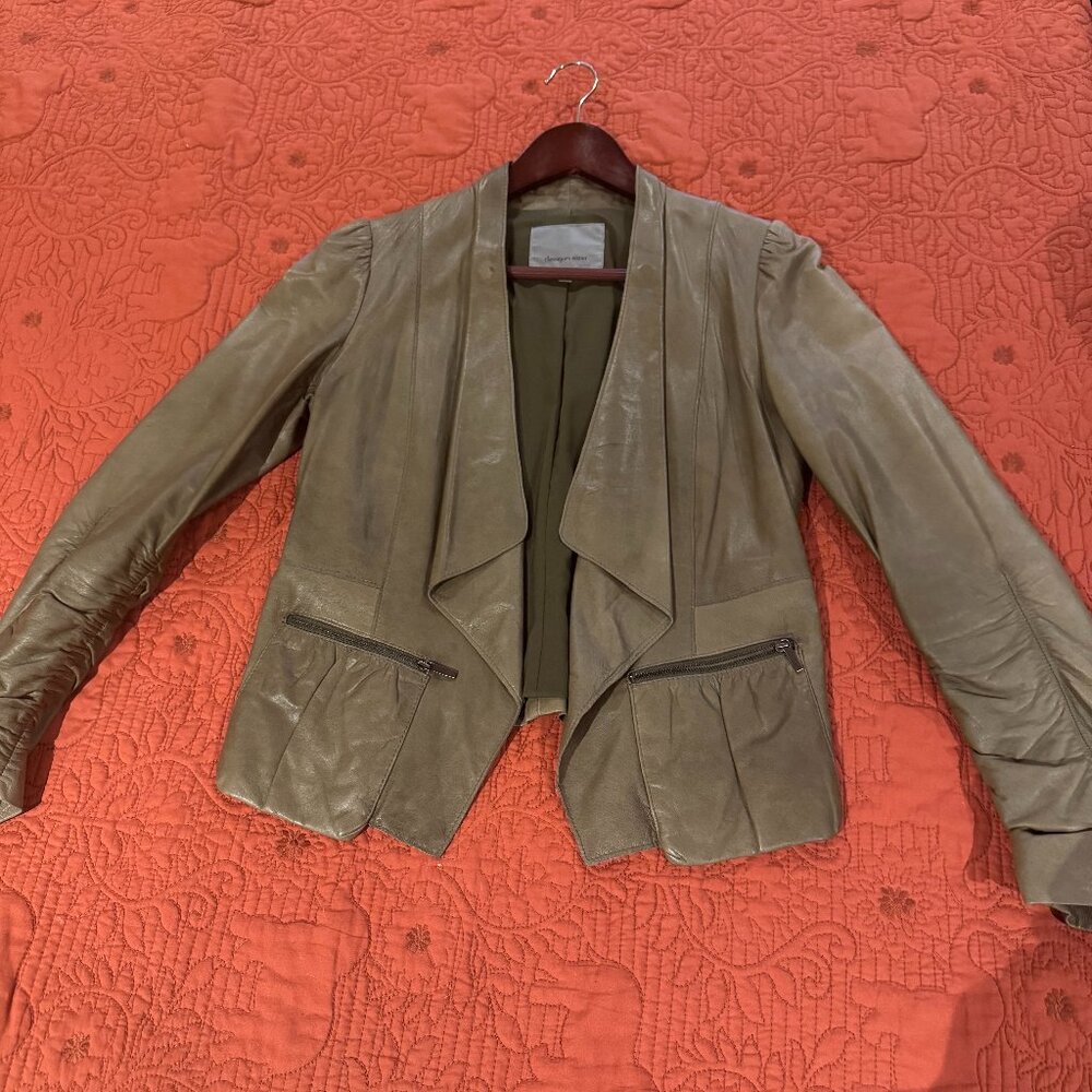 Classiques Entier Olive Green Leather Jacket